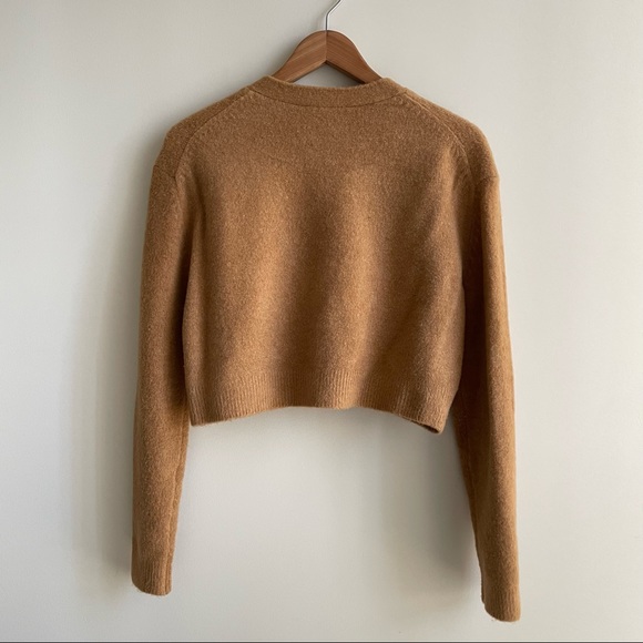 Zara tan color cropped cardigan - Picture 6 of 8